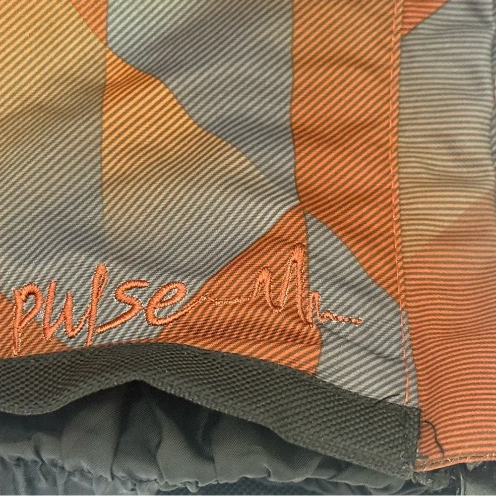 Pulse Orange Gray Mens Large‎ Lined Snow Pants Multiple Pockets